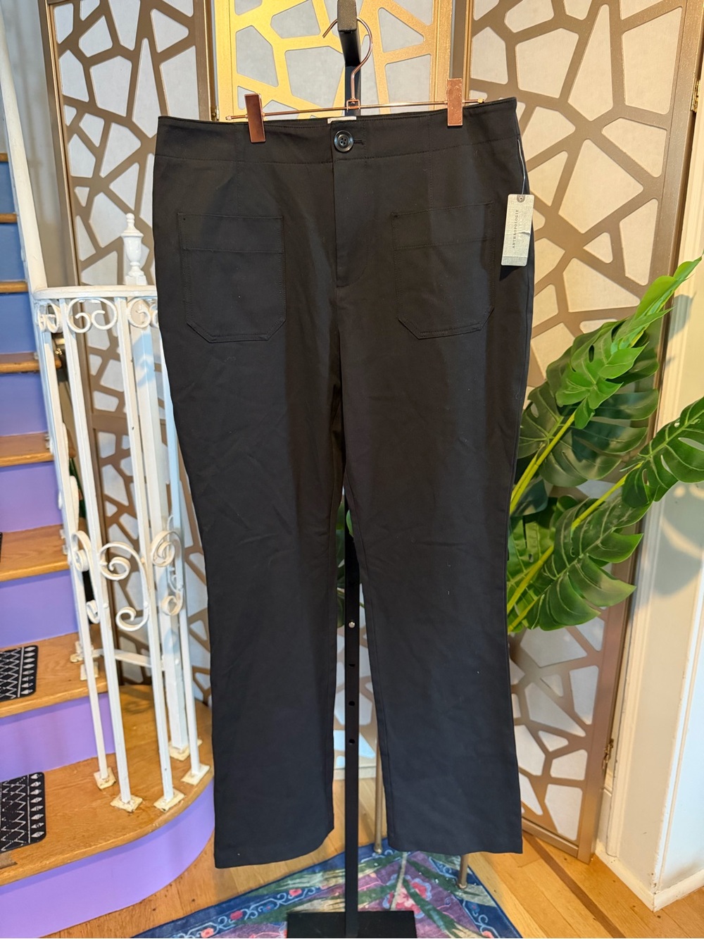 Maeve by Anthropologie Black Utility Pants — Size 32P NWT